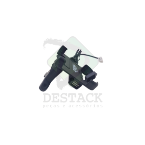 Suporte Carregador com Garra Para Celular Moto Universal Com Usb