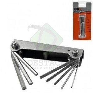 JOGO DE CHAVE HEXAGONAIS - 8 PEÇAS