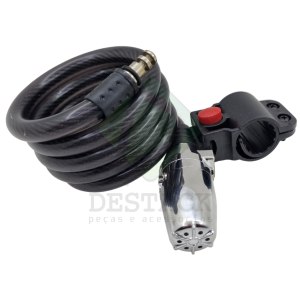 TRANCA  DE MOTO / CAPACETE COM ALARME - 120CM