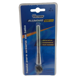 ANTENA CARRO ALUMINIO AC-3 CROMADA