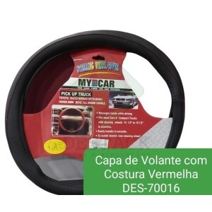 CAPA DE VOLANTE - COSTURA VERMELHA