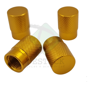 TAMPA DE VÁLVULA PARA PNEU - DOURADO